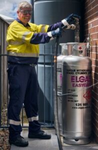 Elgas tanker gas bottle refill