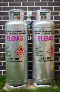 two 45kg gas bottles