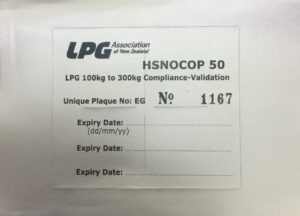 Compliance LPG Plaque